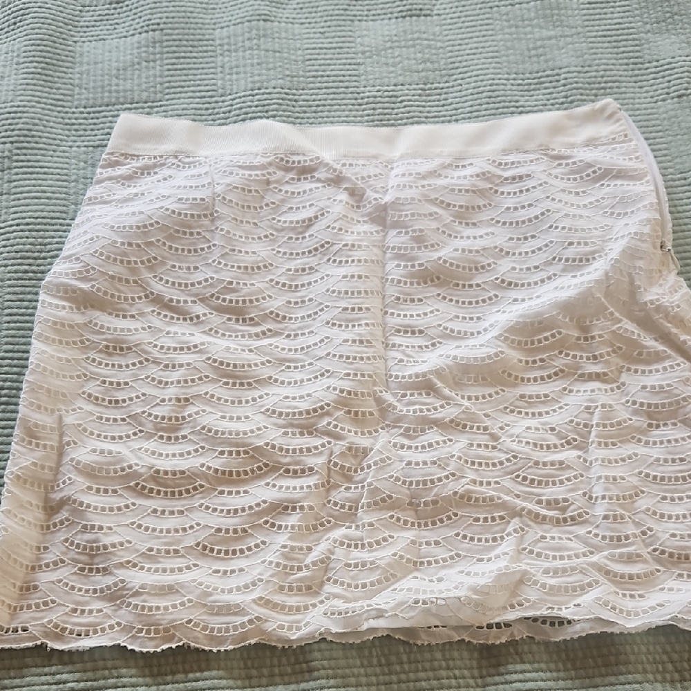 Elegant White Lace Skirt J.Crew